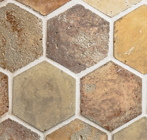 stone type brown and earth-colored arto hexagon 6
