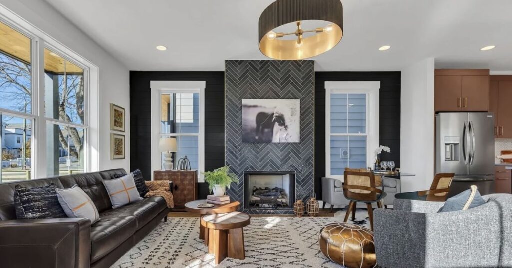 Porcelain Tile Fireplace Surrounds for Cozy Homes